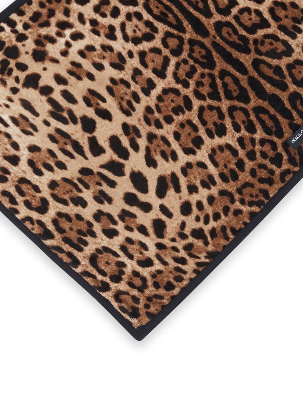 leopard-print cotton bath mat - 3