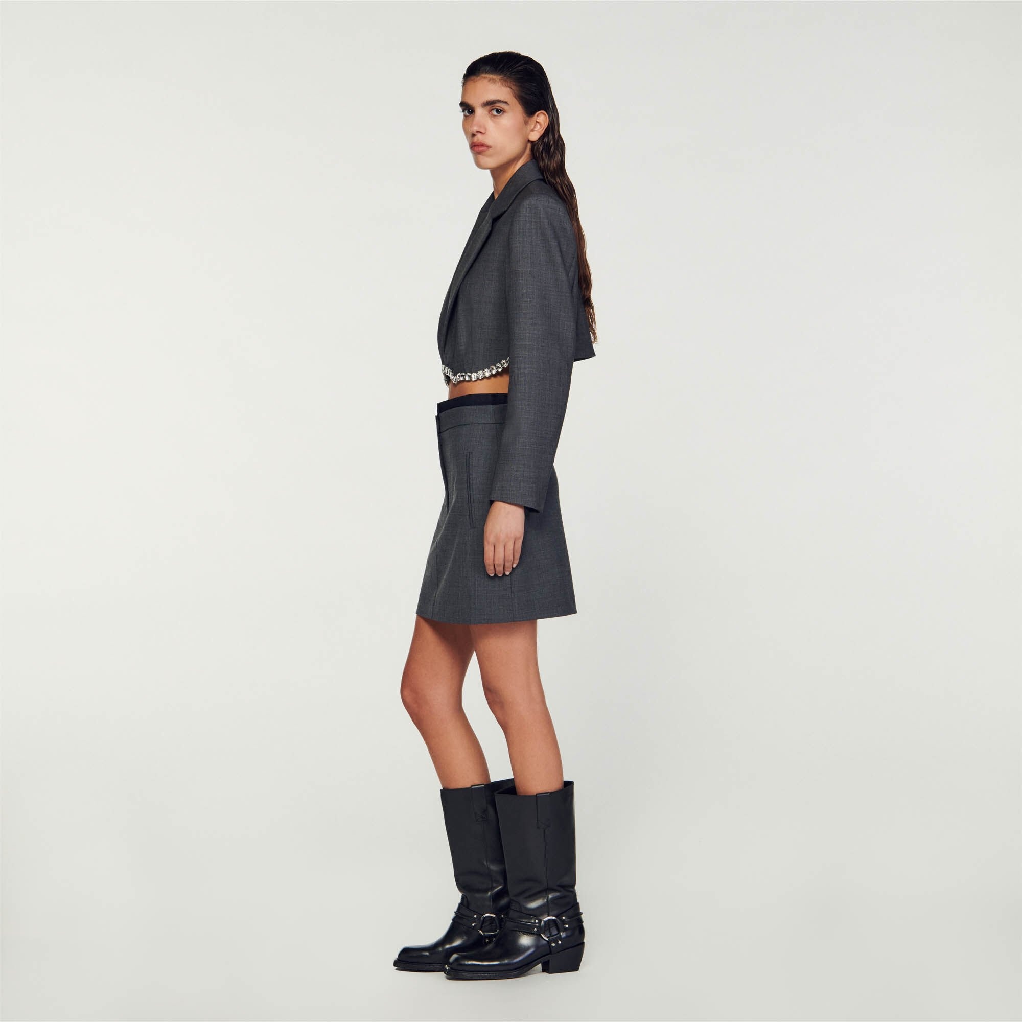 ELASTICATED MINI SKIRT - 7