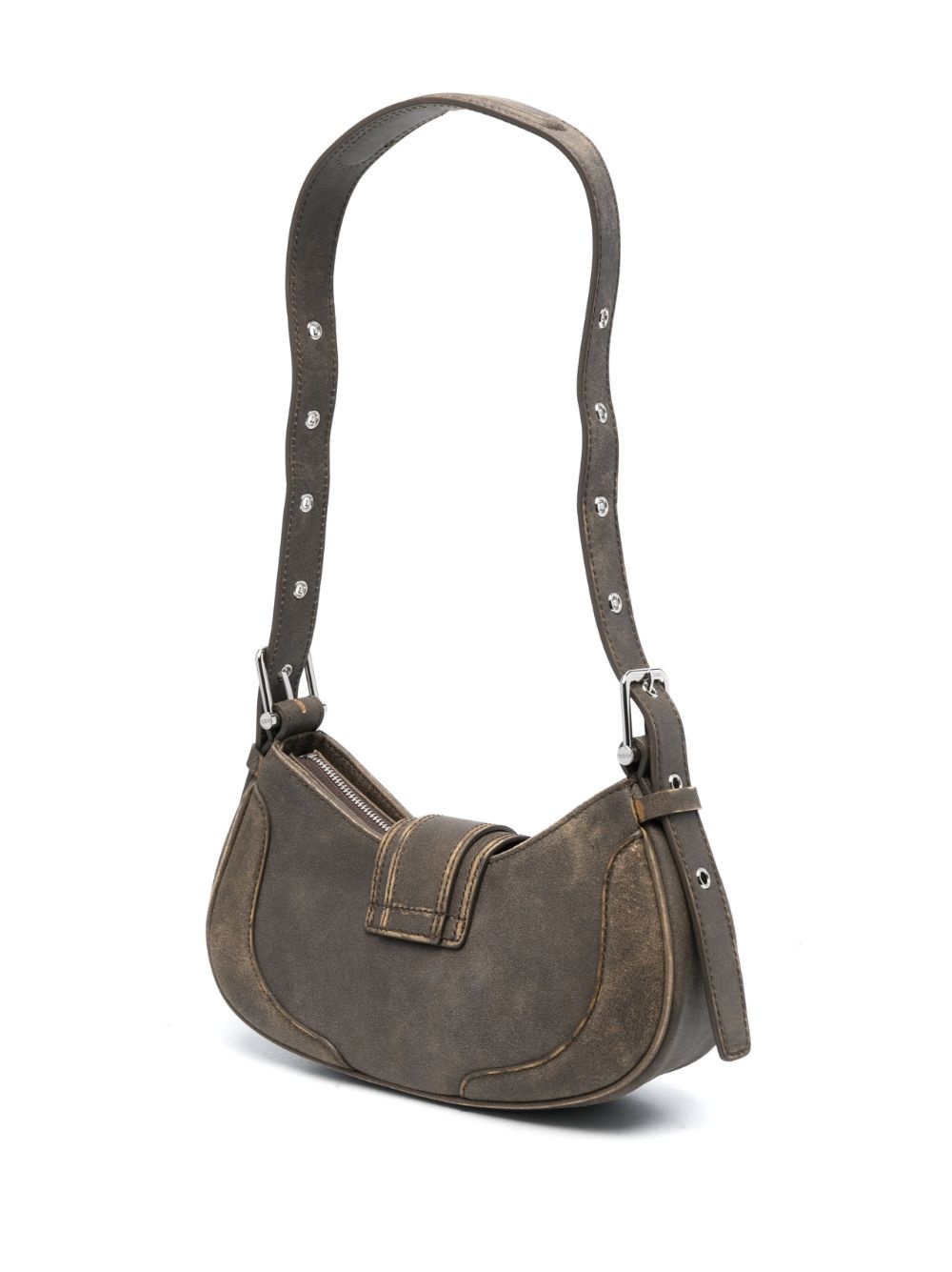 medium Hobo Brocle leather shoulder bag - 3