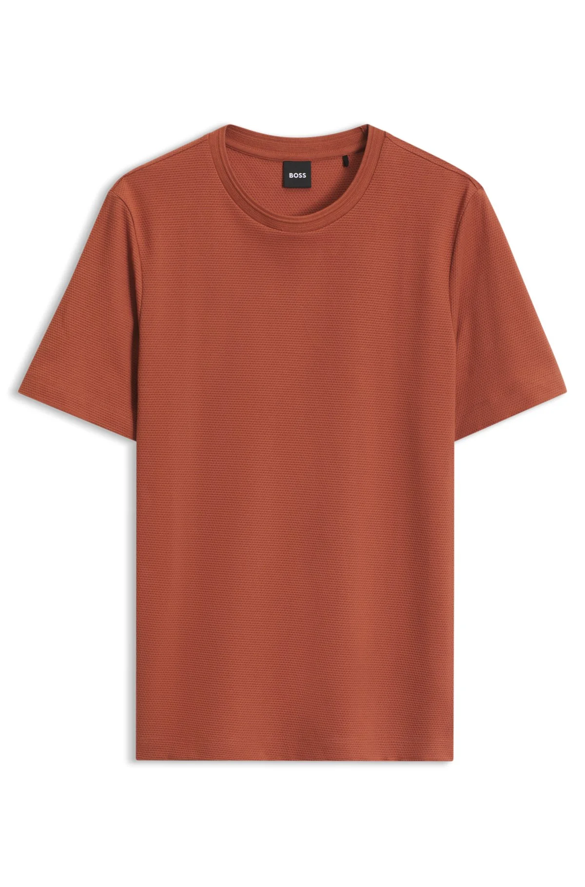 BUBBLE-JACQUARD STRUCTURE T-SHIRT IN A COTTON BLEND - 1