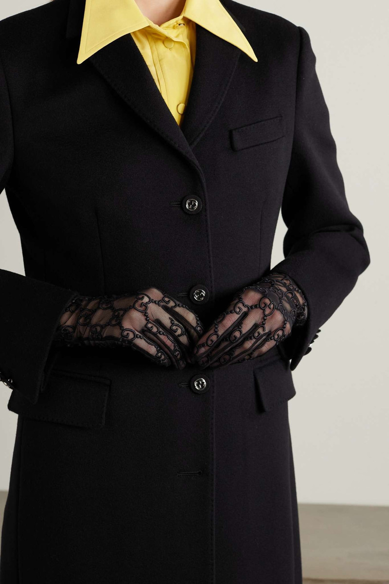 GUCCI Embroidered tulle gloves outlook