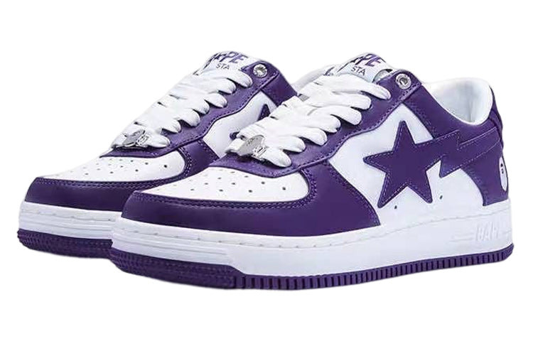 A BATHING APE Bape Sta 'White Purple' 1I70-191-007-PURPLE - 3
