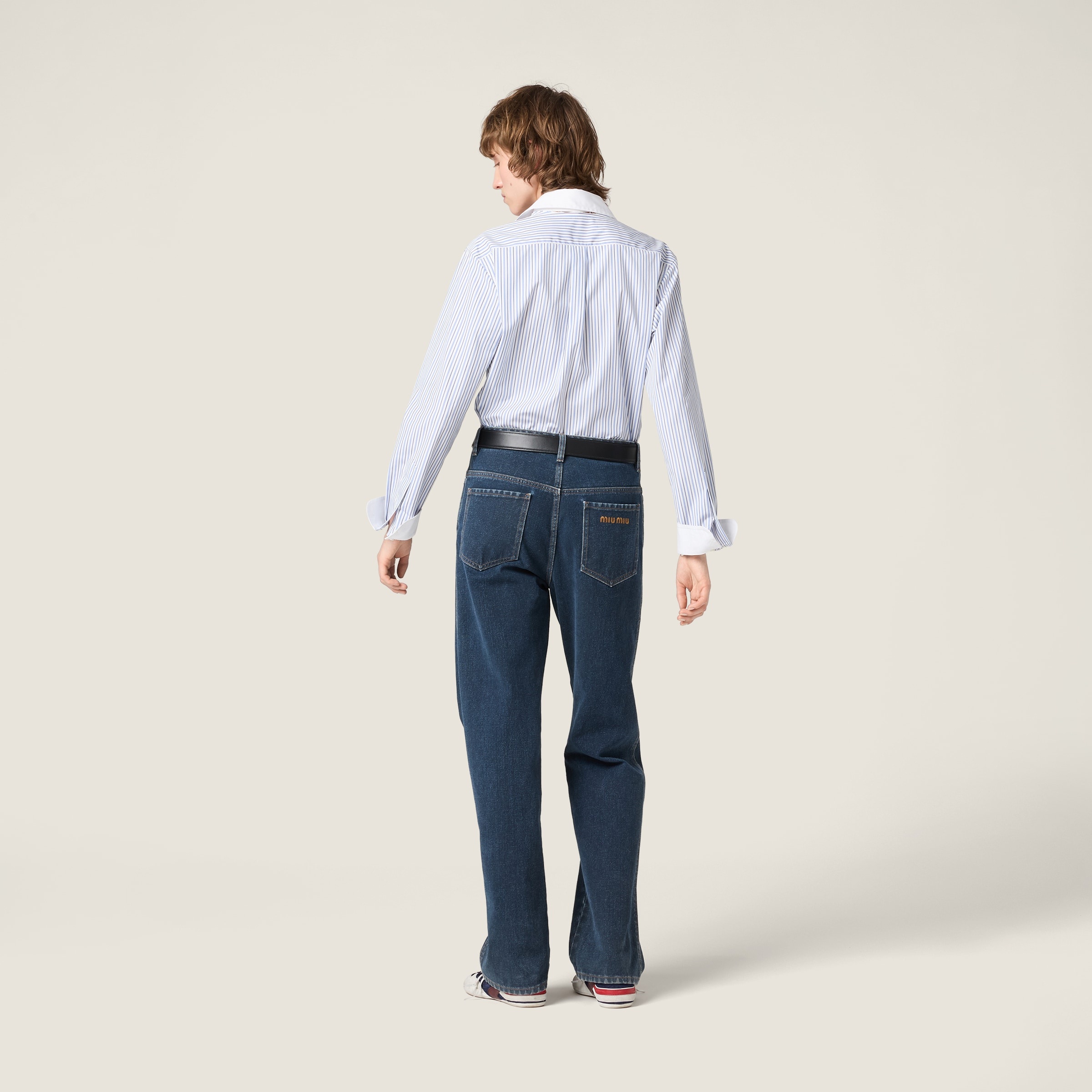 Striped poplin shirt - 3
