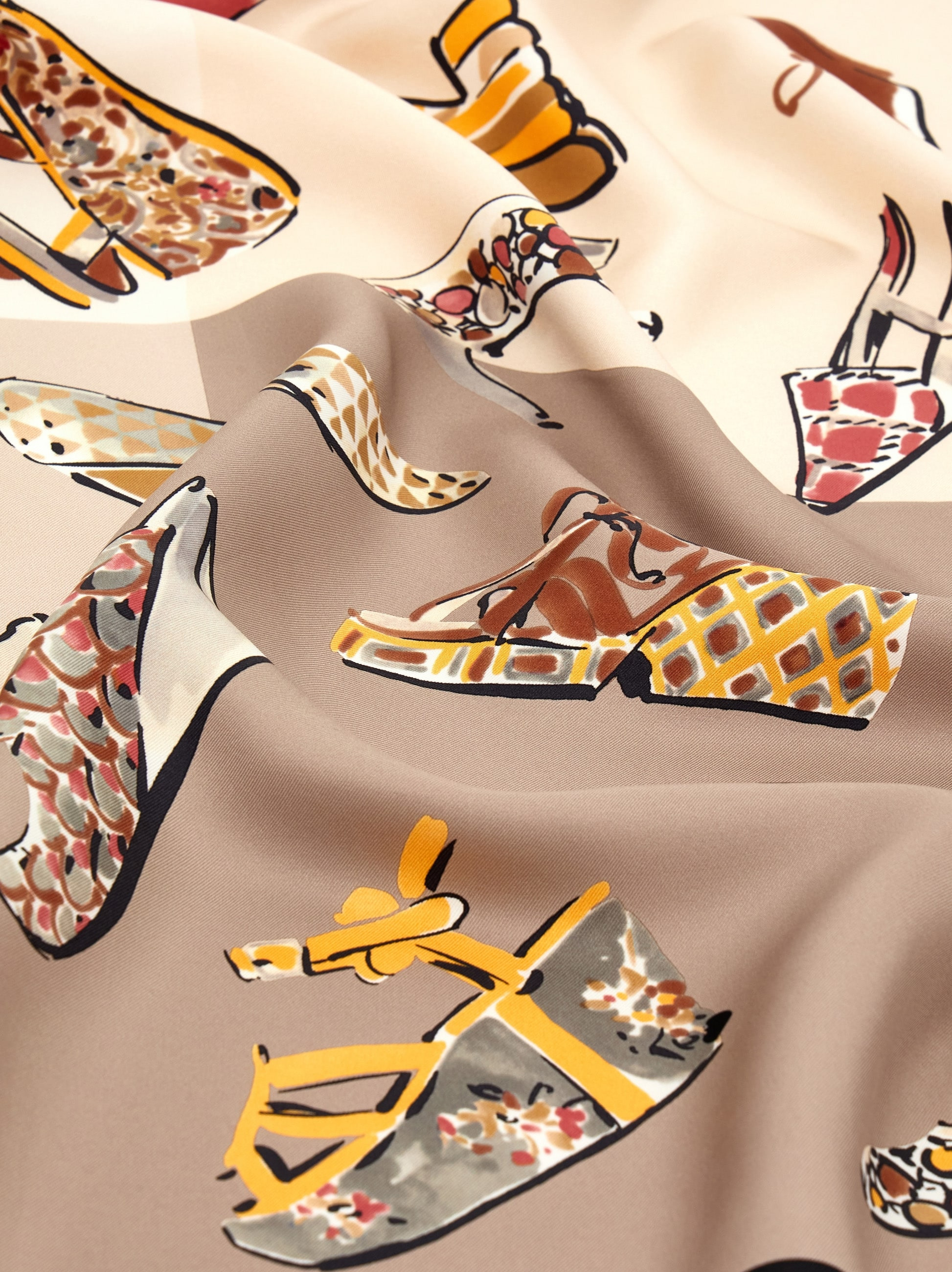 Genio print silk scarf - 4