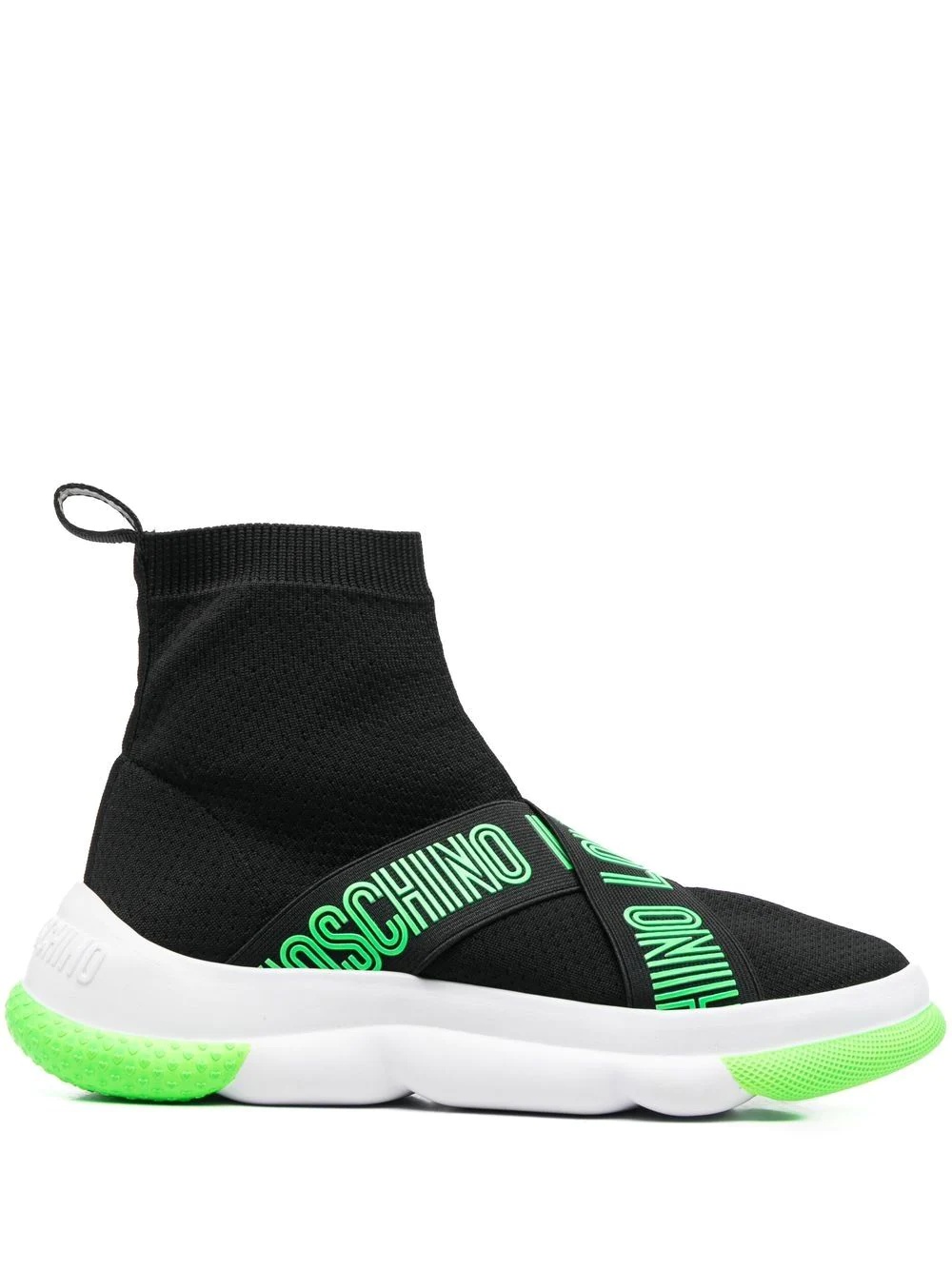 logo-strap high-top sneakers - 1