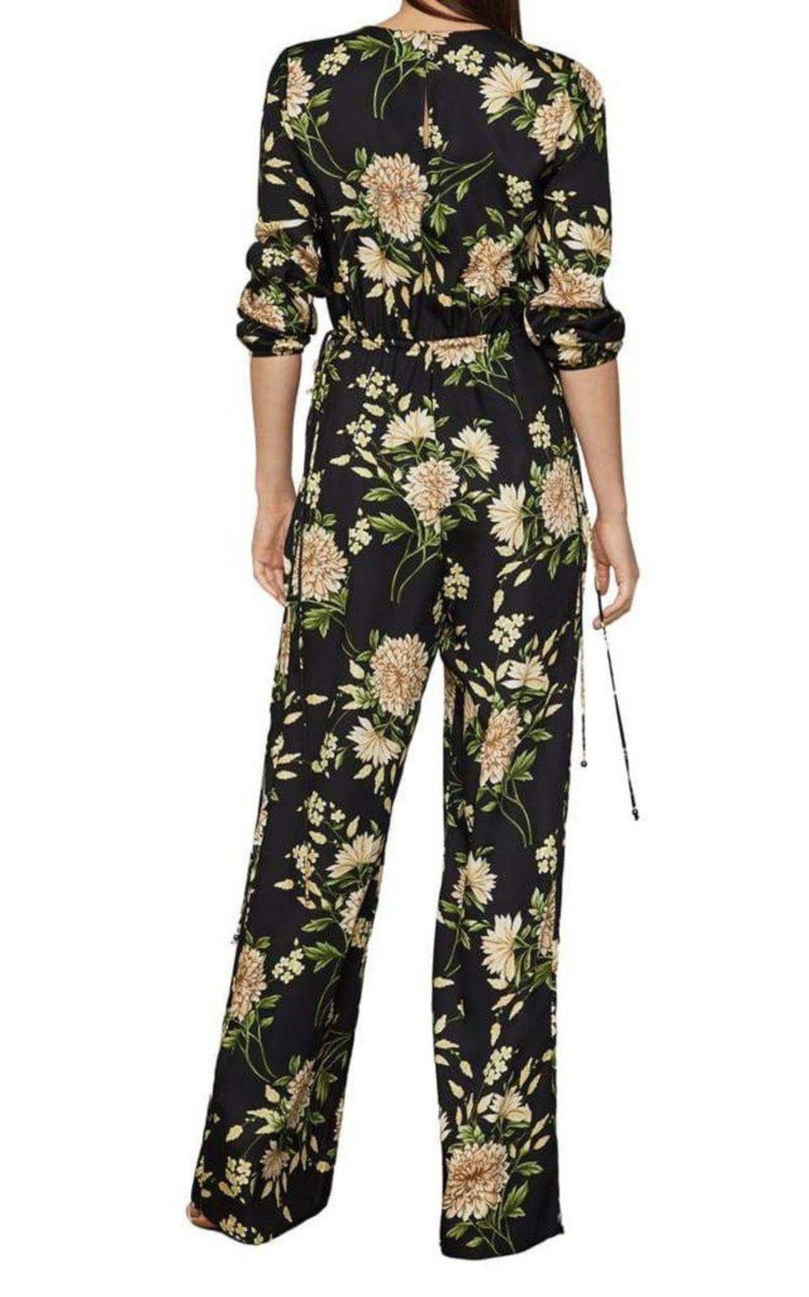 BCBGMAXAZRIA Garden Floral Wide Leg Jumpsuit