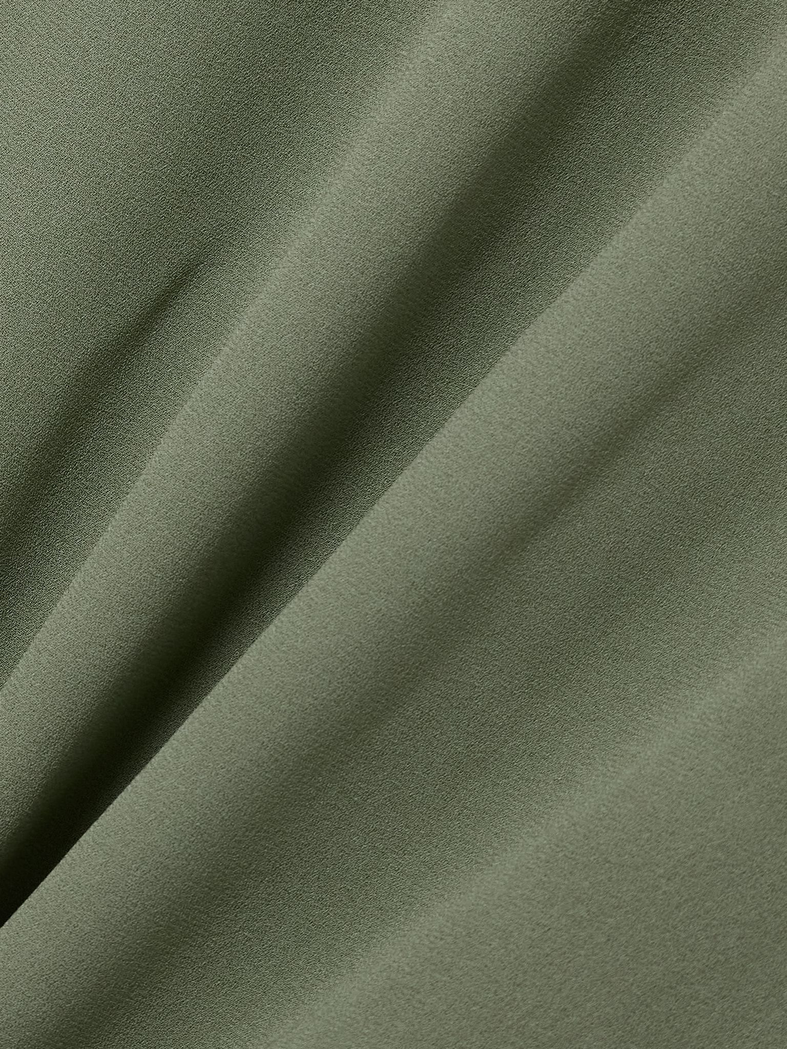 Belted silk-crepe maxi dress Light green - 4