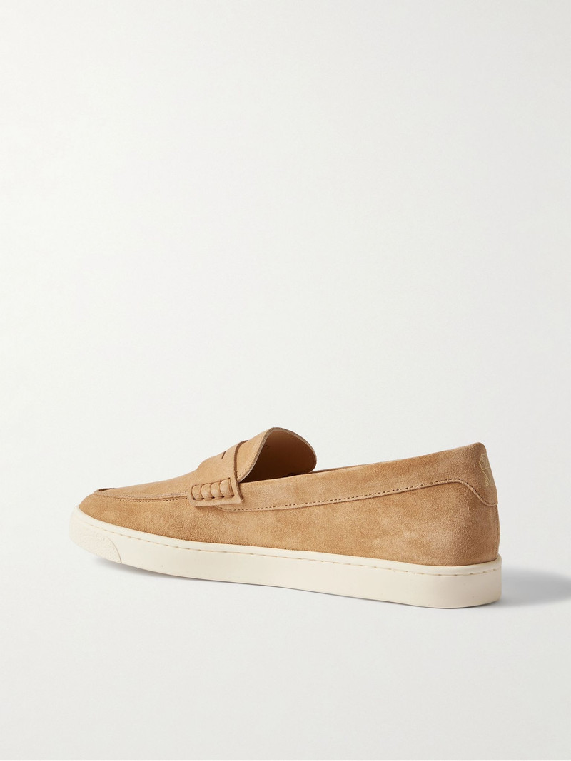 Suede Penny Loafers Brown 4