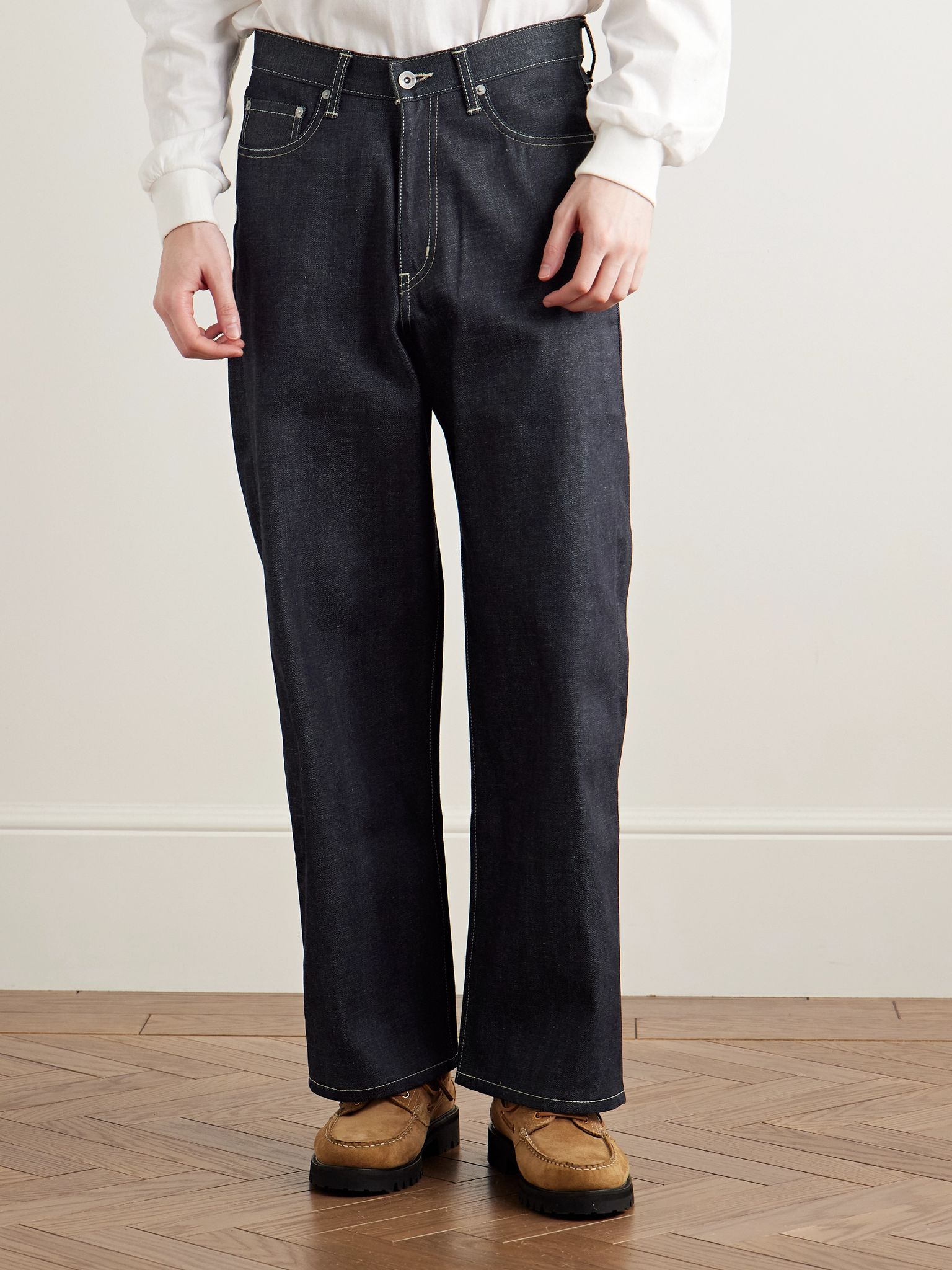 DP Straight-Leg Selvedge Jeans Indigo - 3