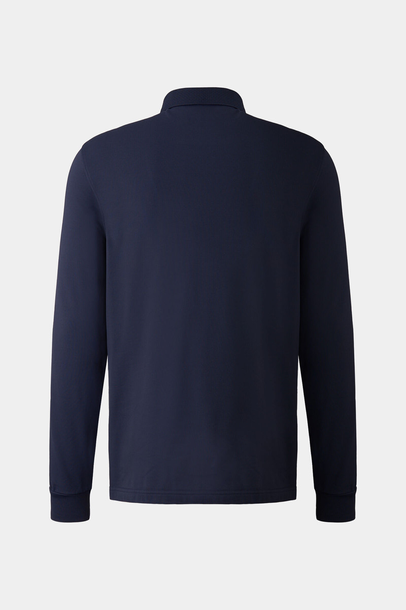 Gustavo Functional longsleeve polo shirt in Navy blue 5