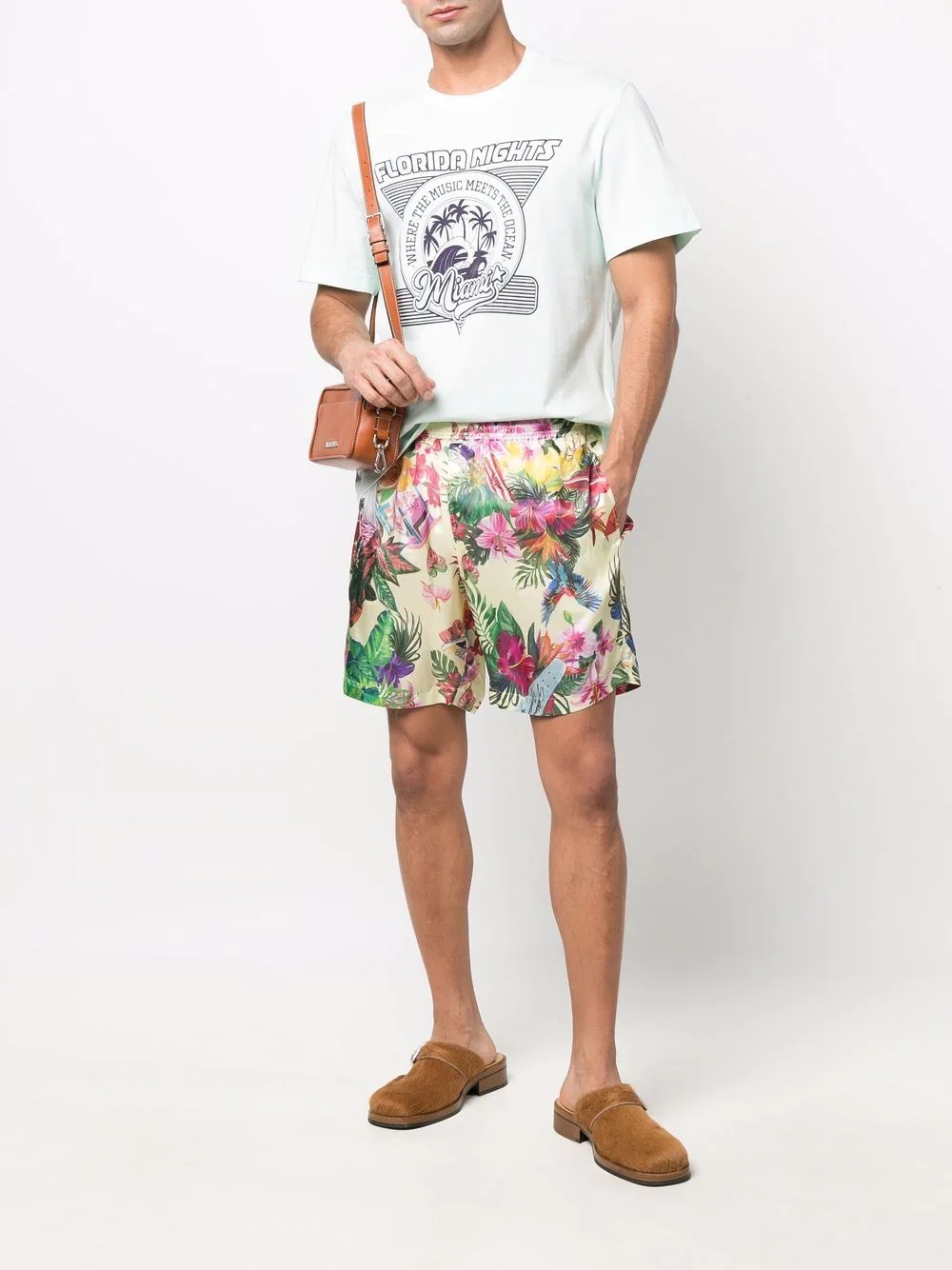 tropical print Bermuda shorts - 2