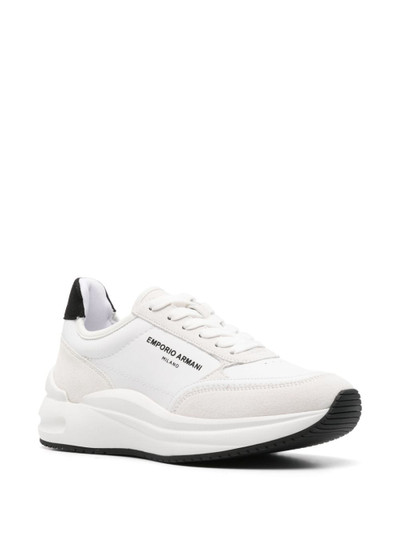 EMPORIO ARMANI Velour leather sneakers outlook