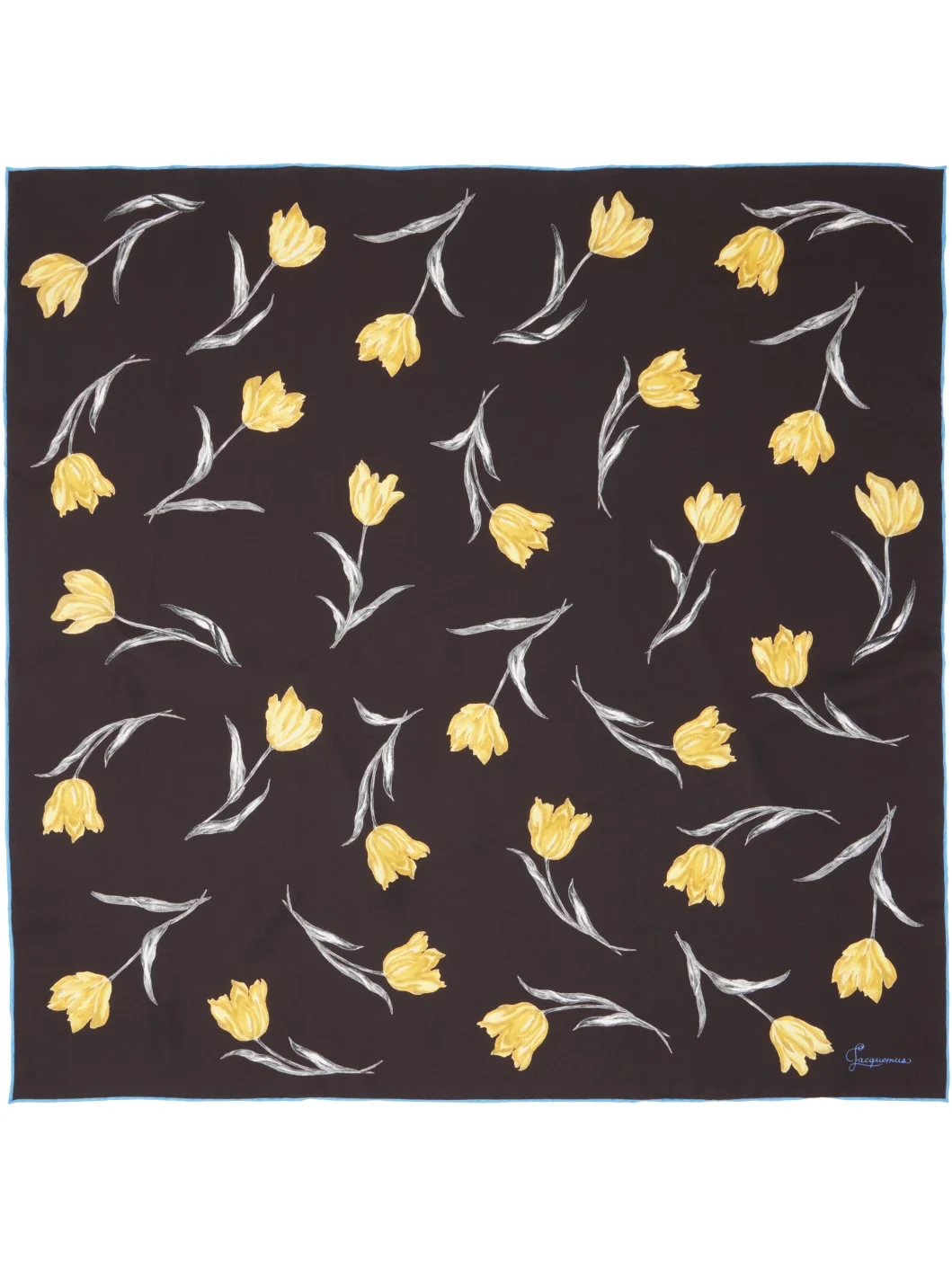 Black 'Le foulard tulipe' Scarf - 1