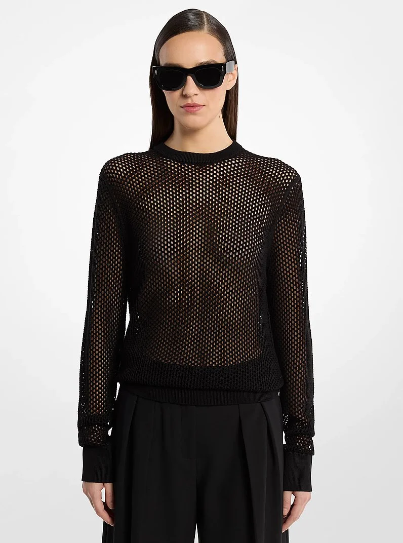 Silk Mesh Sweater - 1