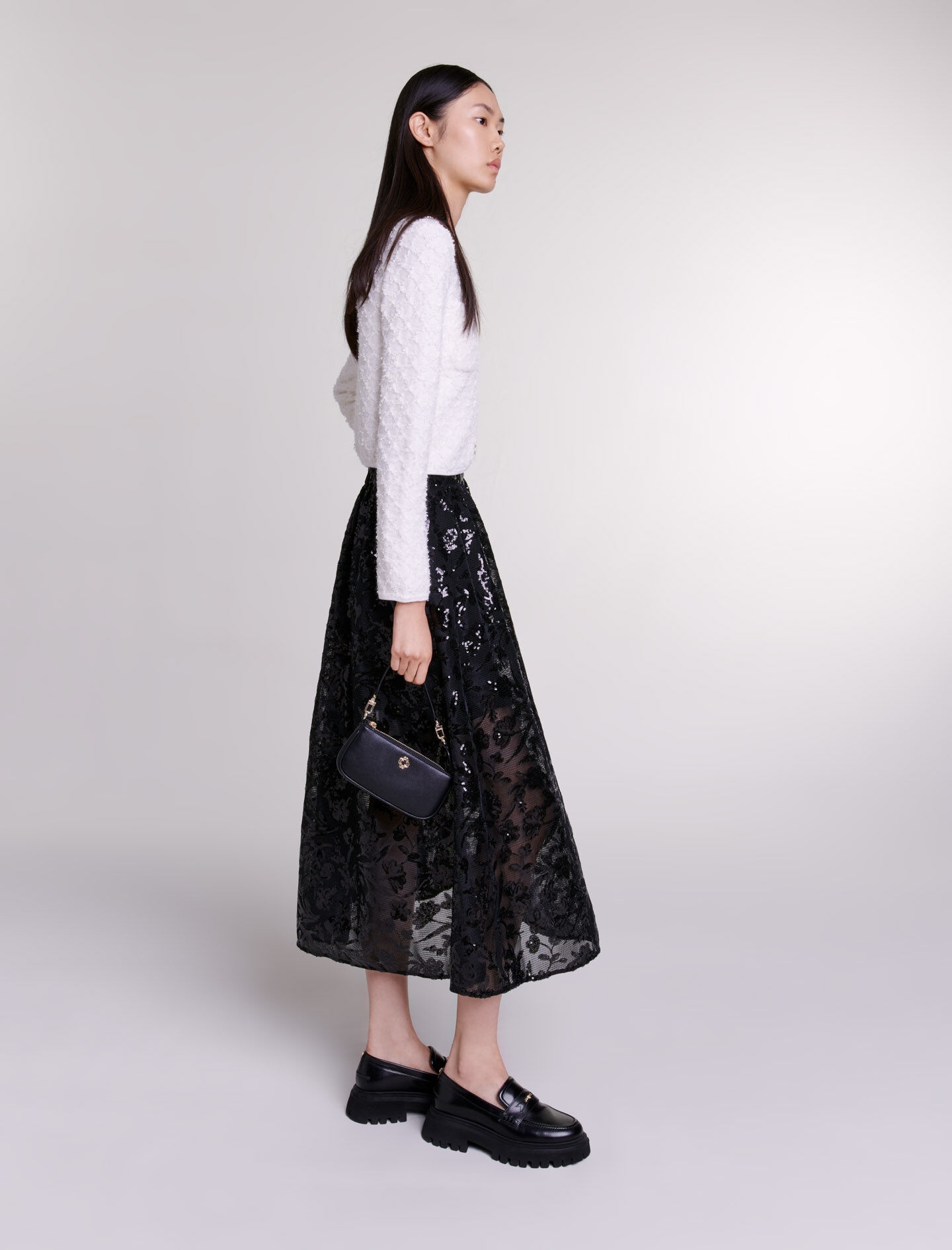 Sequin maxi skirt - 4