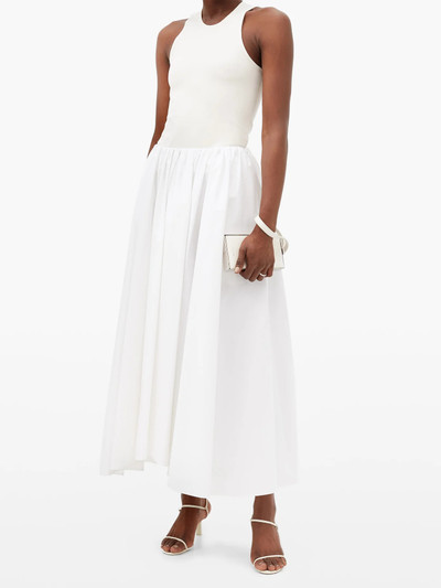 Jil Sander Nastya linen-blend midi skirt outlook