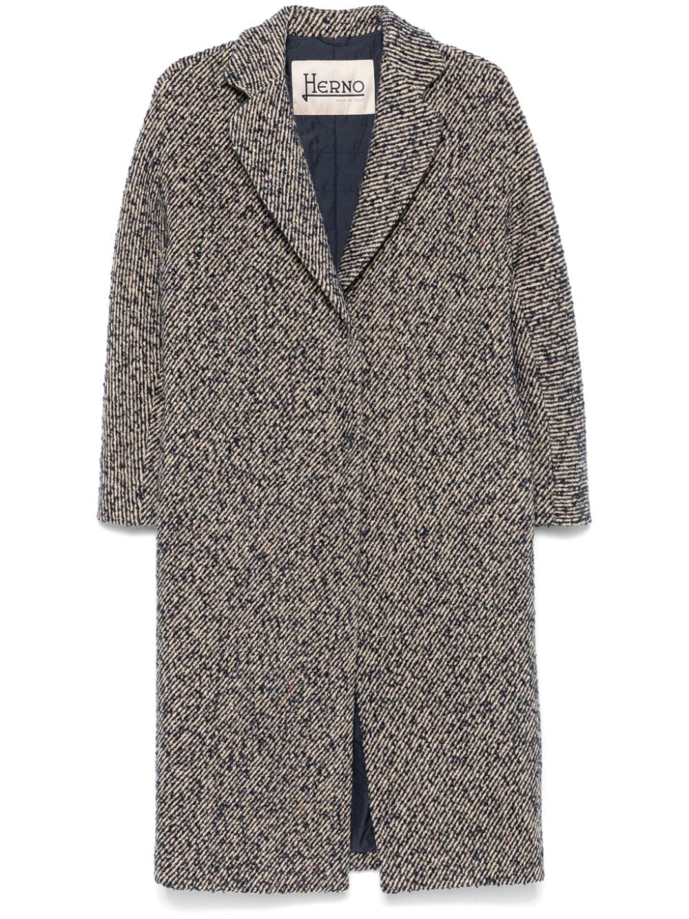 speckle-knit coat - 1