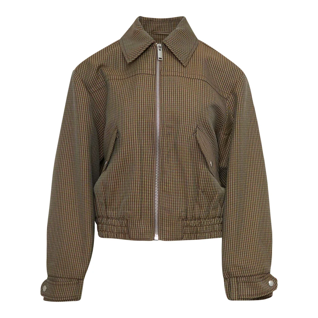 Tweed Blouson Bomber Jacket - 1