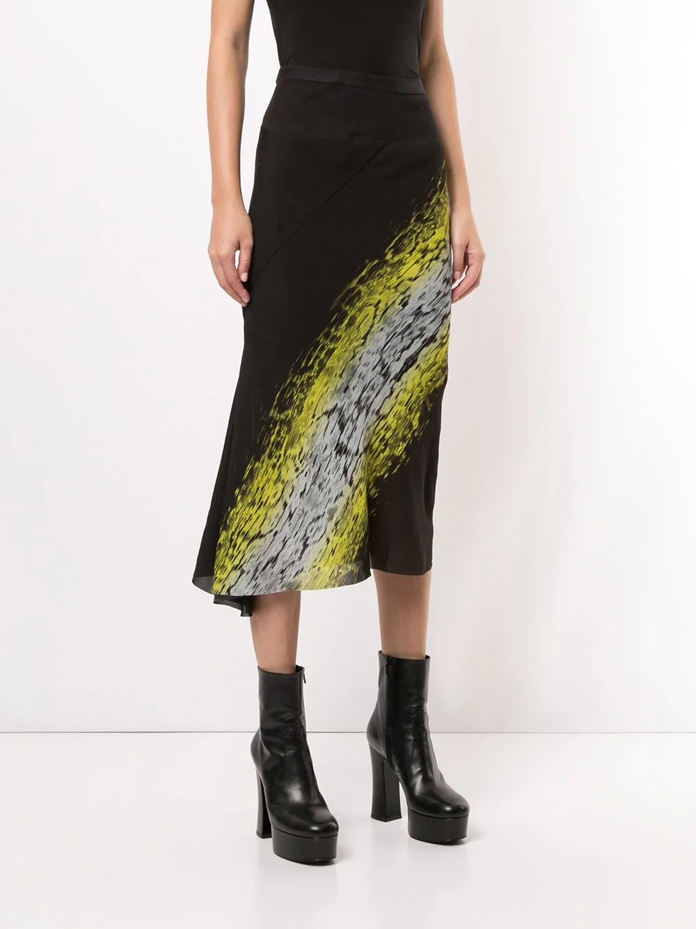 abstract-print midi skirt - 3