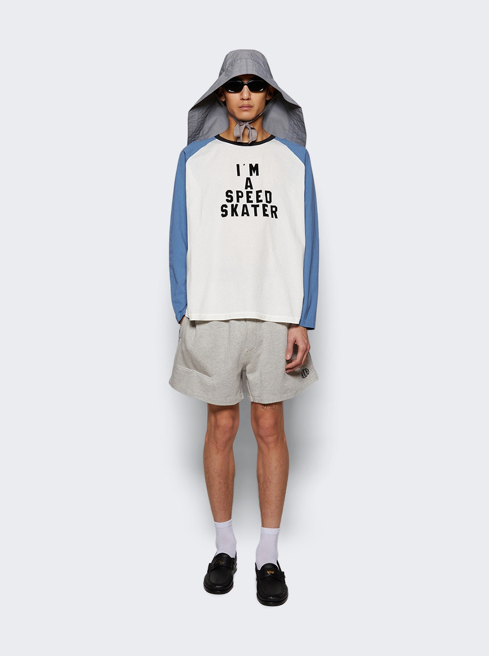 Crew Side Stripe Sweat Shorts Heather Grey - 5