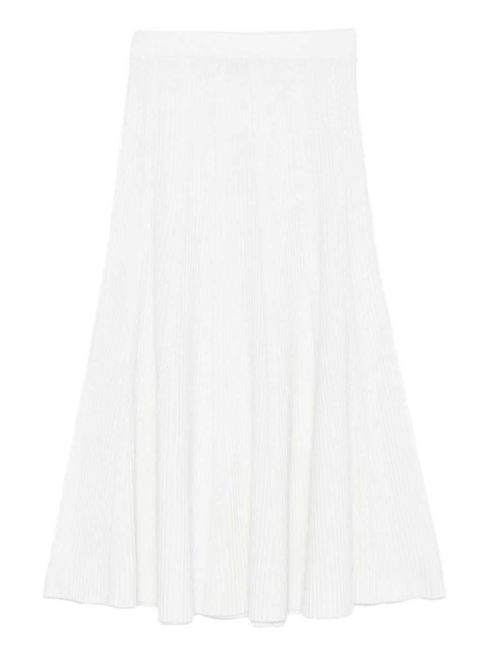 ribbed A-line skirt - 1