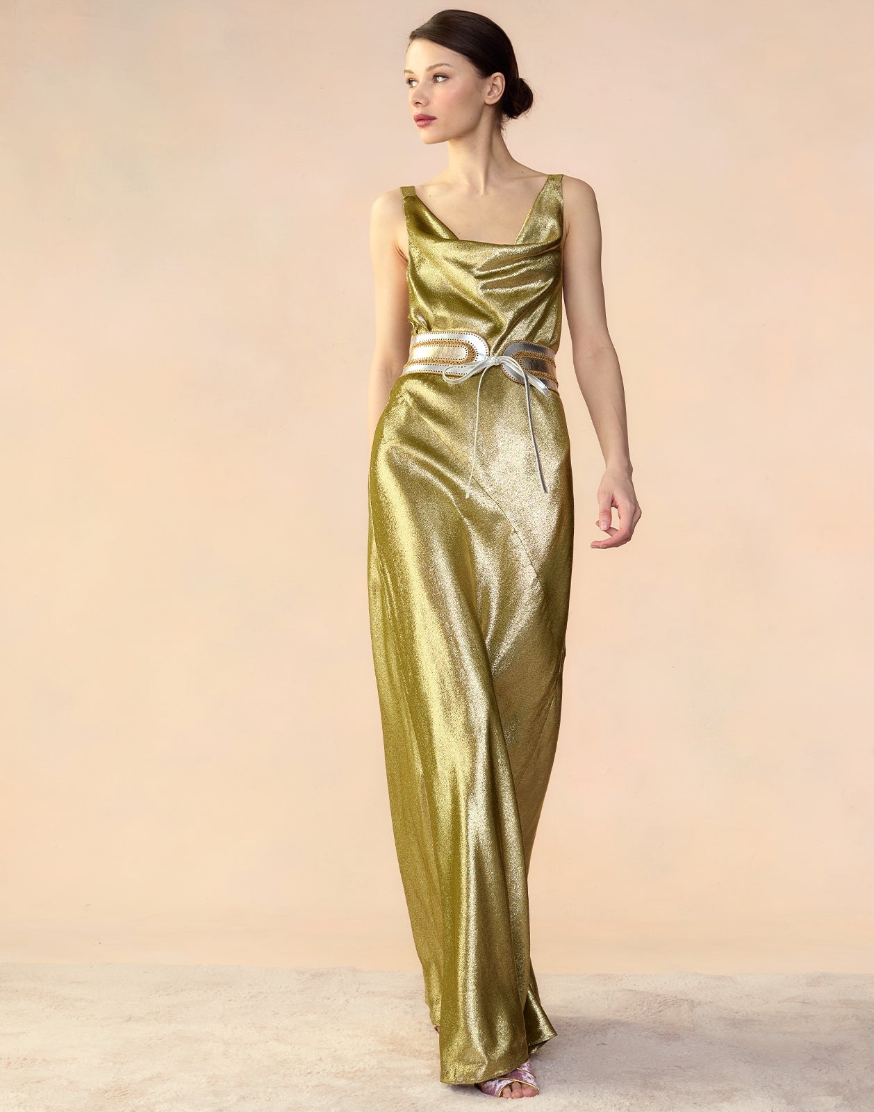 Liquid Gold Lamé Dress - 7