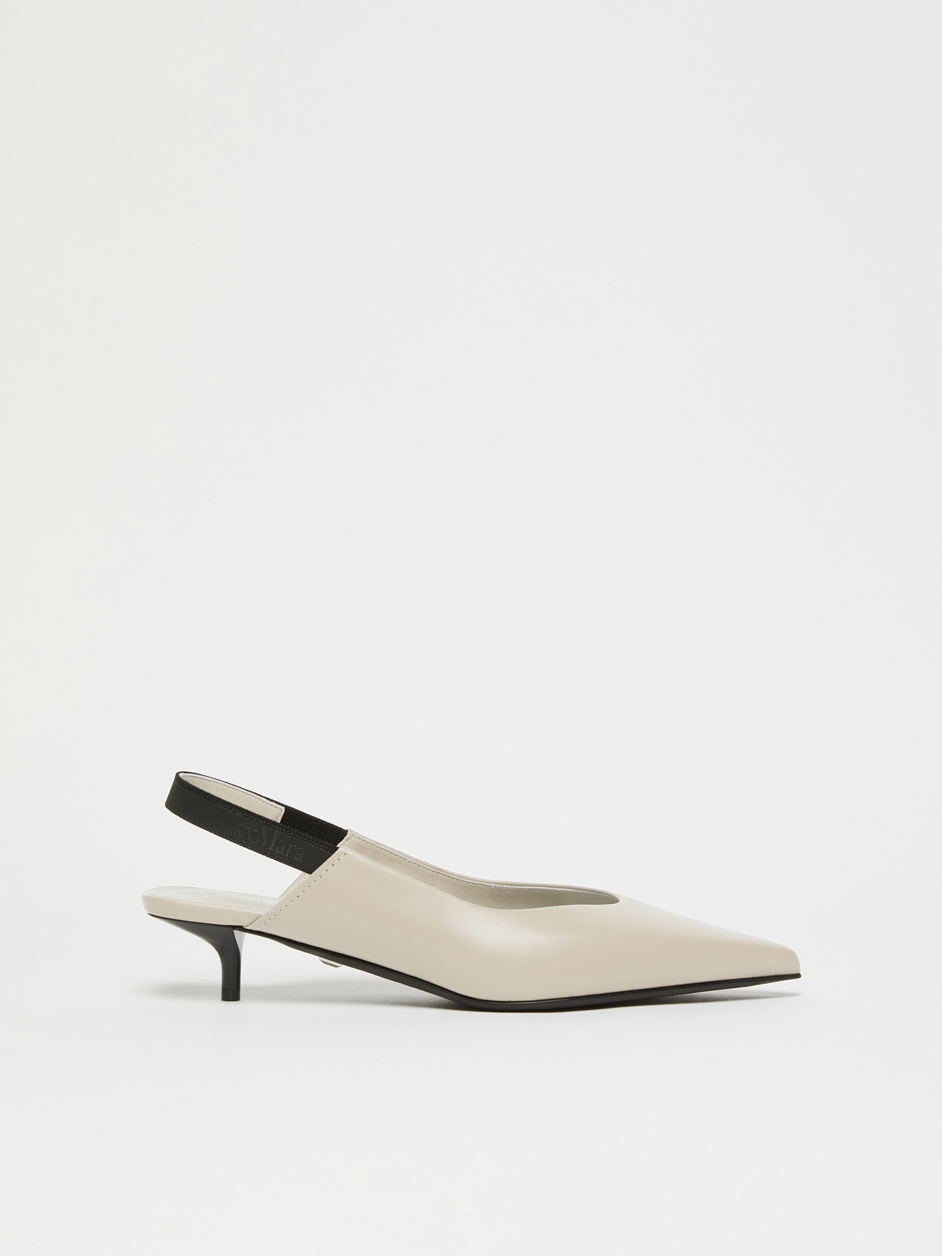 SLINGY Leather slingbacks with branded ribbon detail - 1