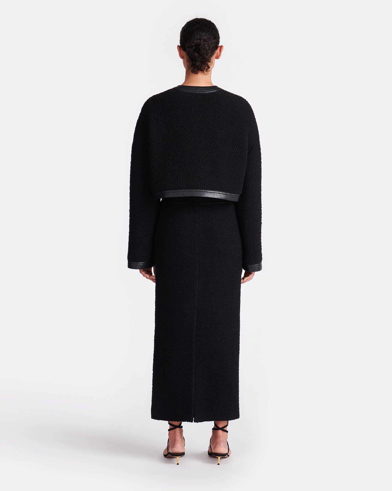 Boucle-Tweed Midi Skirt - 3
