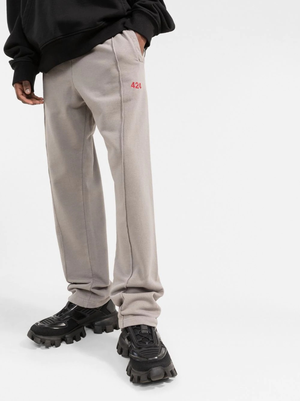 logo-embroidered track pants - 3