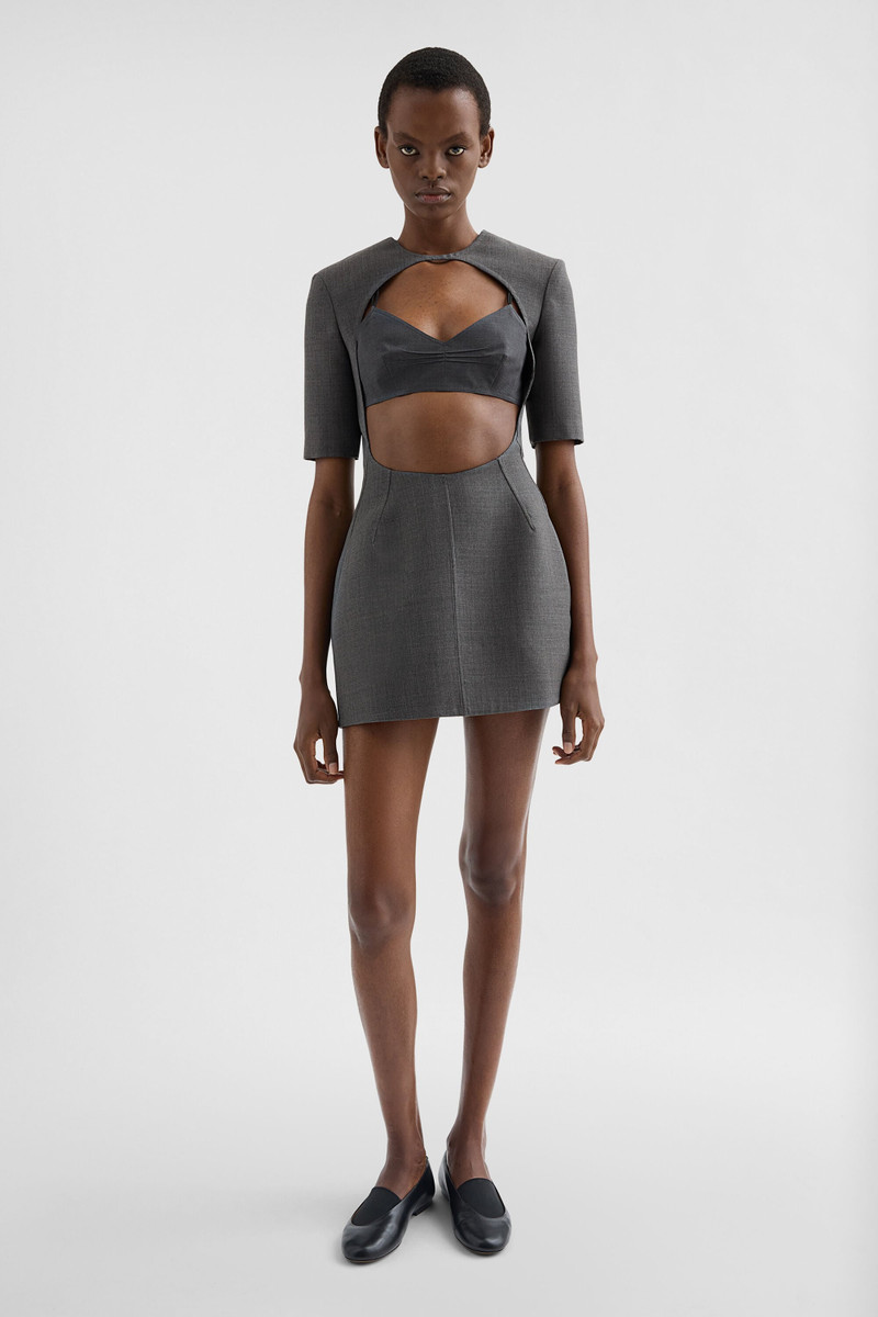 Jil Sander Wool Twill Cut-Out Mini Dress outlook
