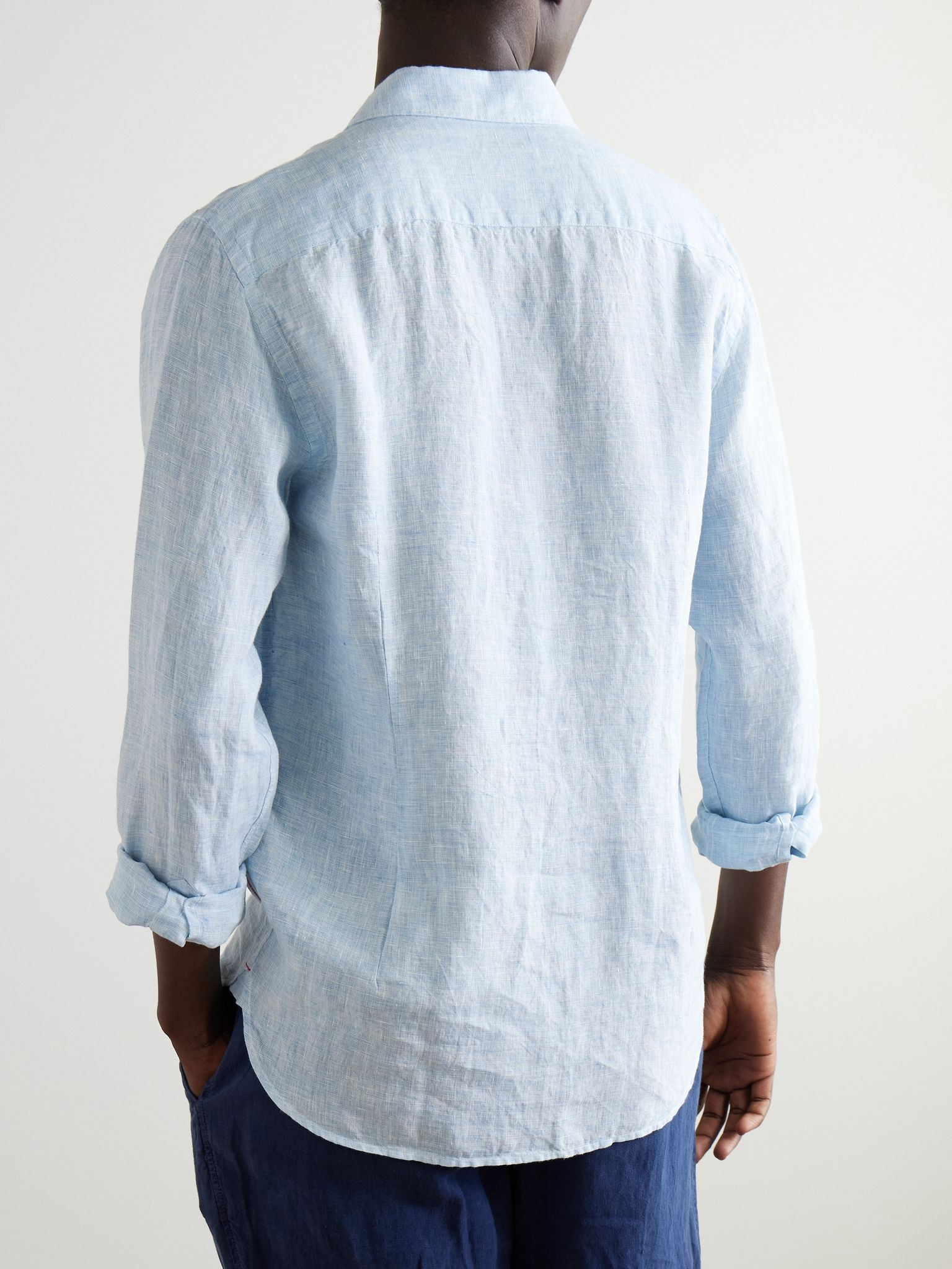 Giles Linen Shirt Blue - 3