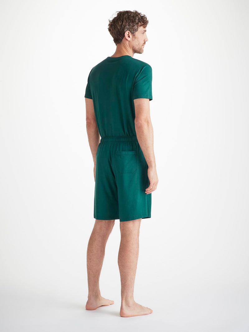 Men's Lounge Shorts Basel Micro Modal Stretch Pine Green - 4
