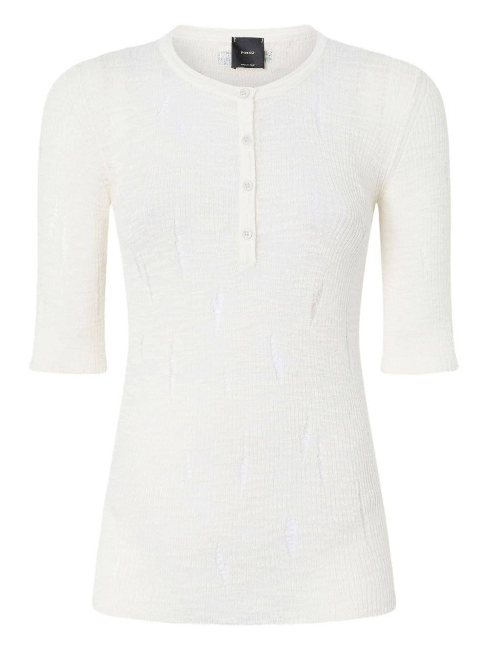 ribbed Henley top - 1