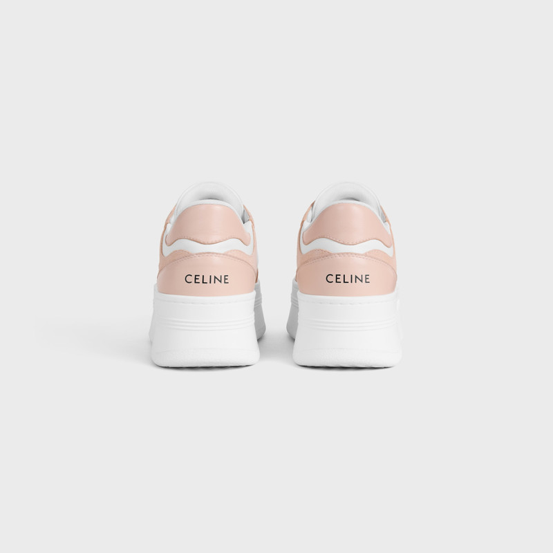 CELINE BLOCK WEDGE SNEAKER WITH TRIOMPHE PATCH IN CALFSKIN AND SUEDE CALFSKIN outlook