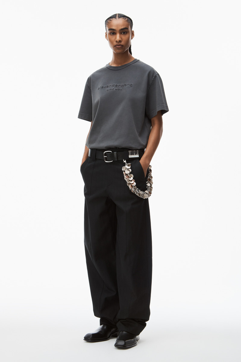 Alexander Wang embossed logo tee in compact jersey outlook