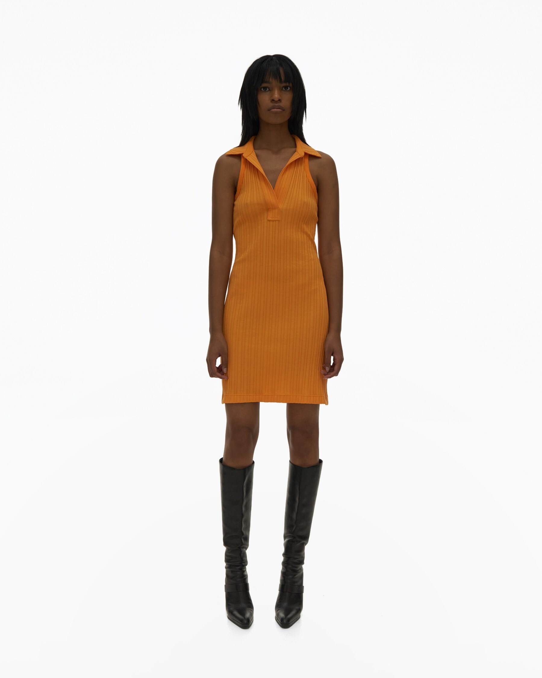 RIBBED POLO TANK DRESS - 2