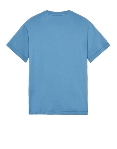 Stone Island 24113 GARMENT-DYED 60/2 COTTON JERSEY  PASTEL BLUE outlook