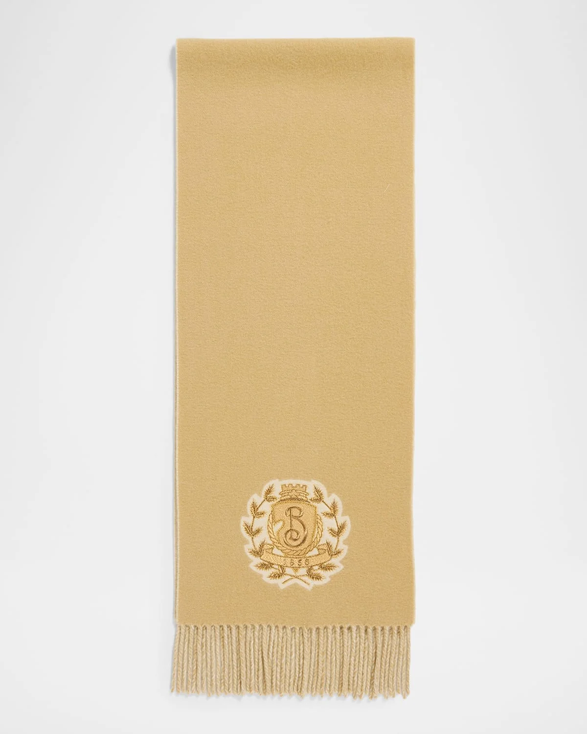 B Crest Cashmere Scarf - 1