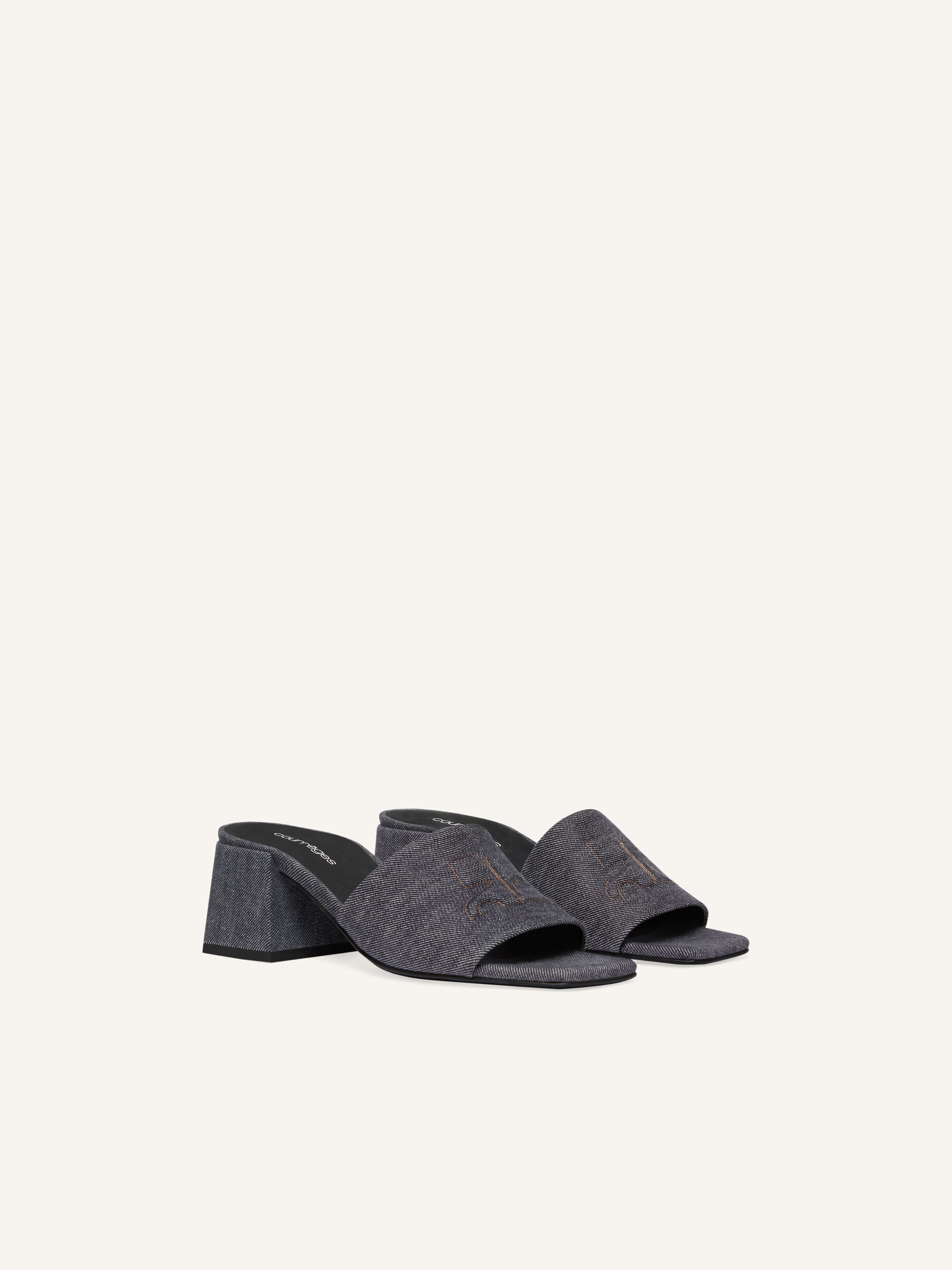 SHADOW DENIM HEELED MULES - 2