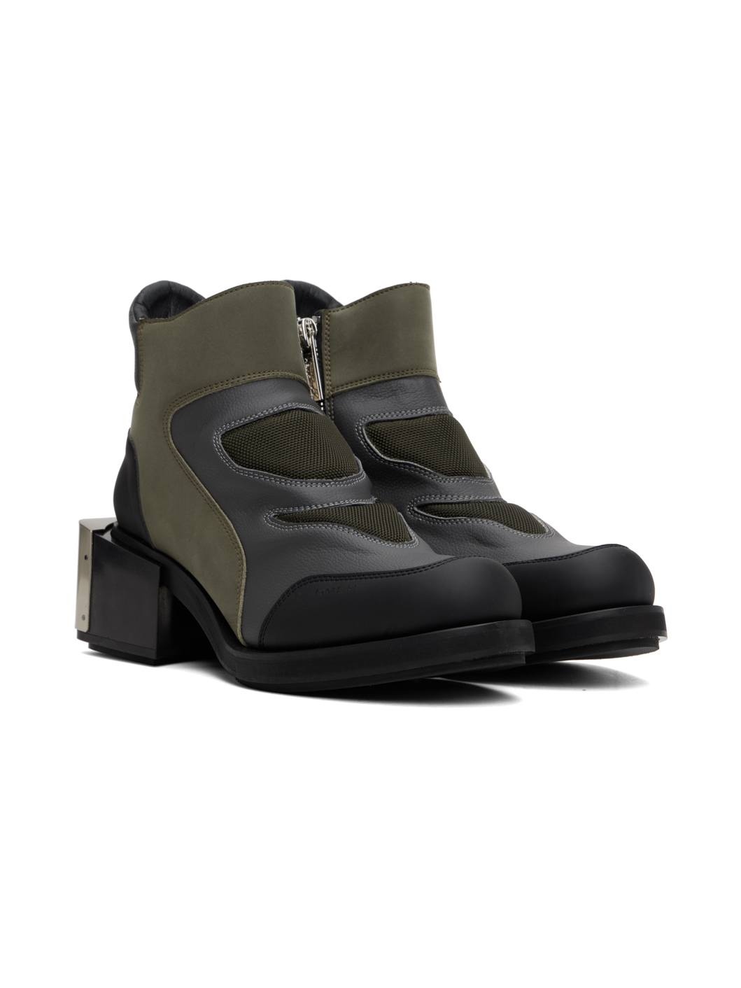 Khaki Baris Moto Boots - 4