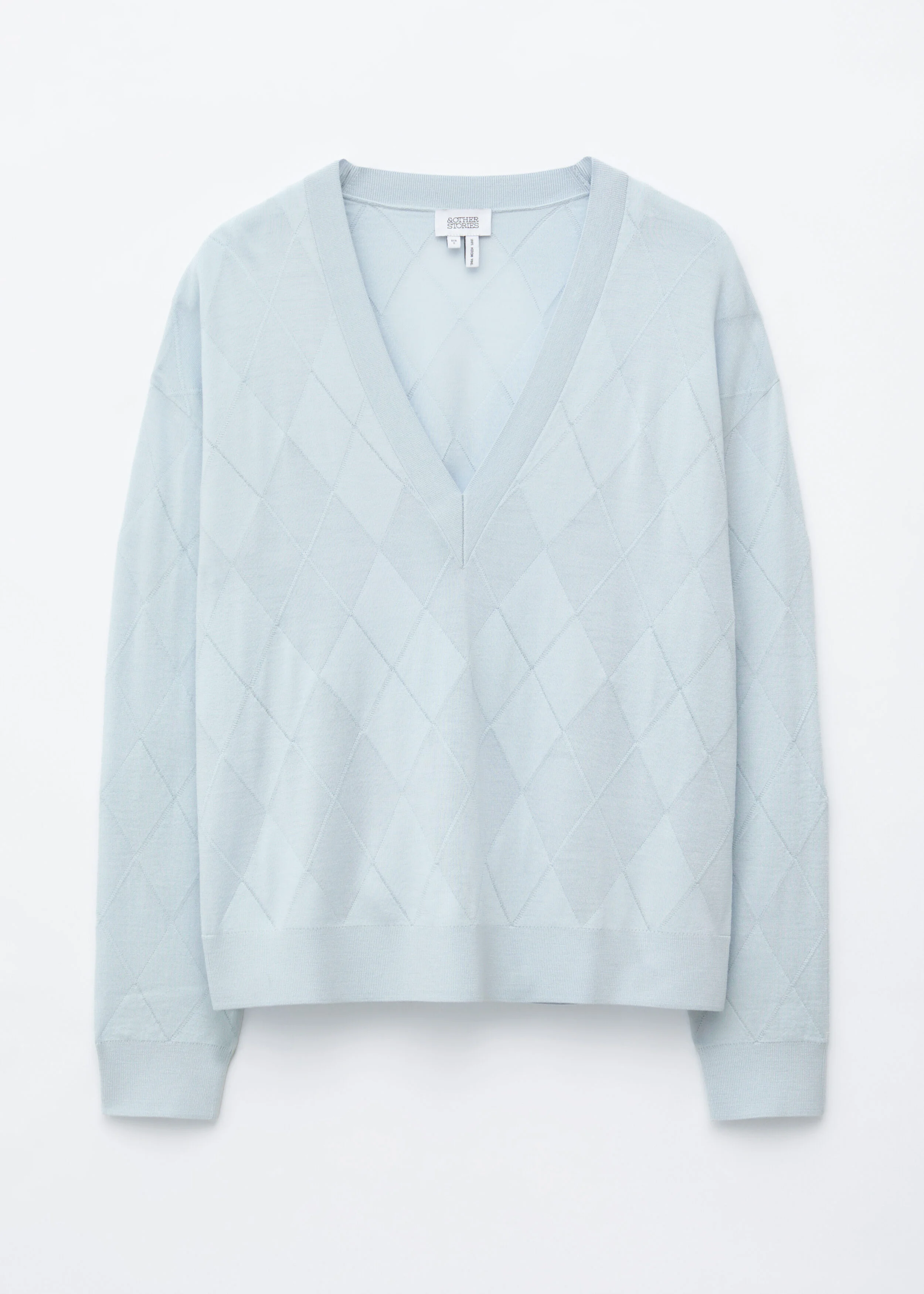 Deep V-Neck Wool Jumper - 1