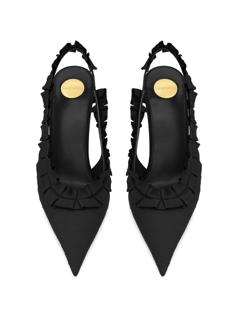 Madeleine ruffled slingback pumps 3