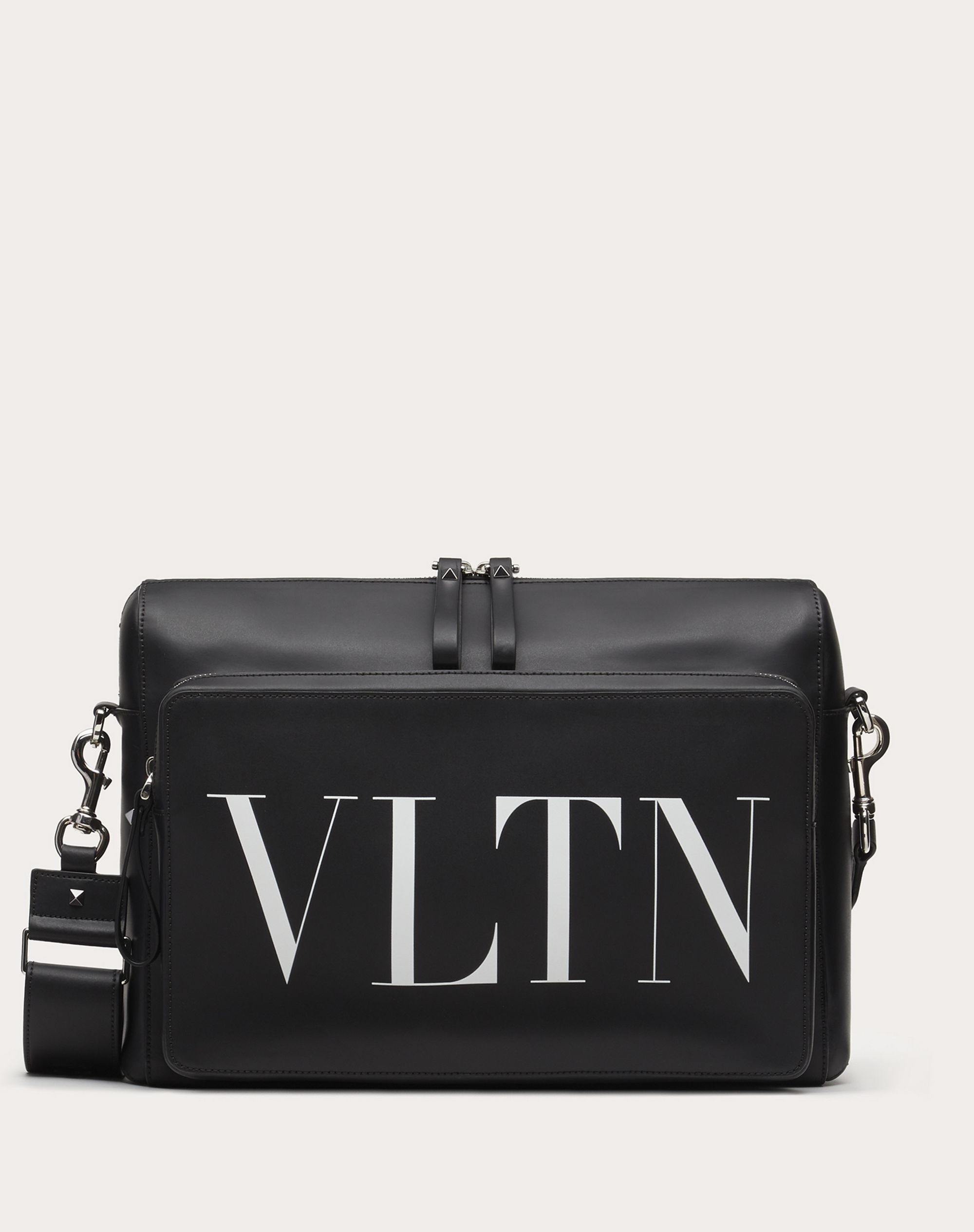 LEATHER VLTN MESSENGER BAG - 1