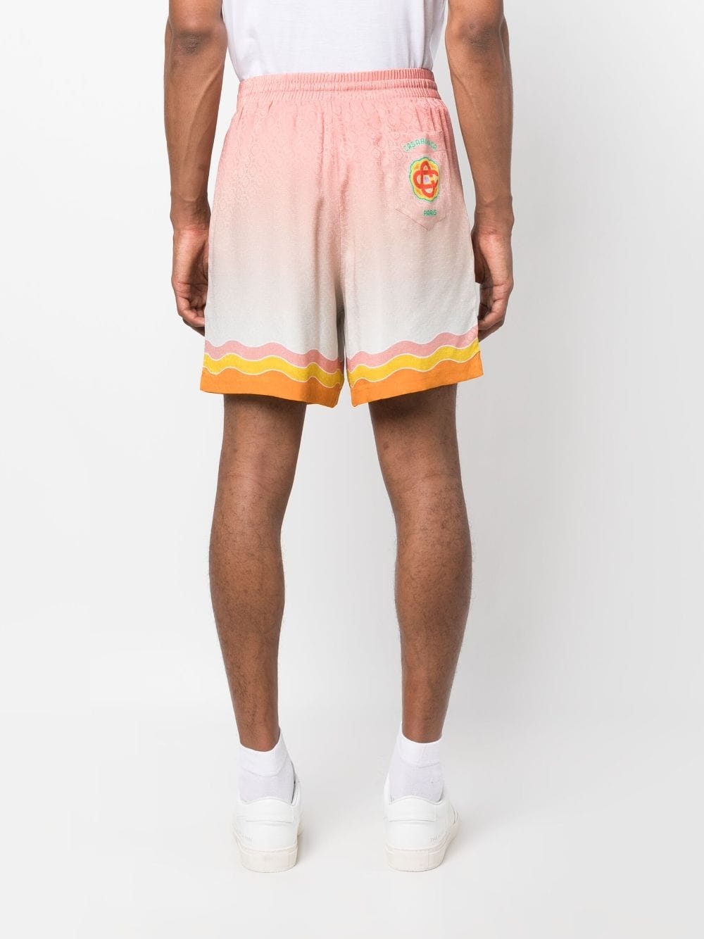 Rainbow Monogram silk shorts - 5