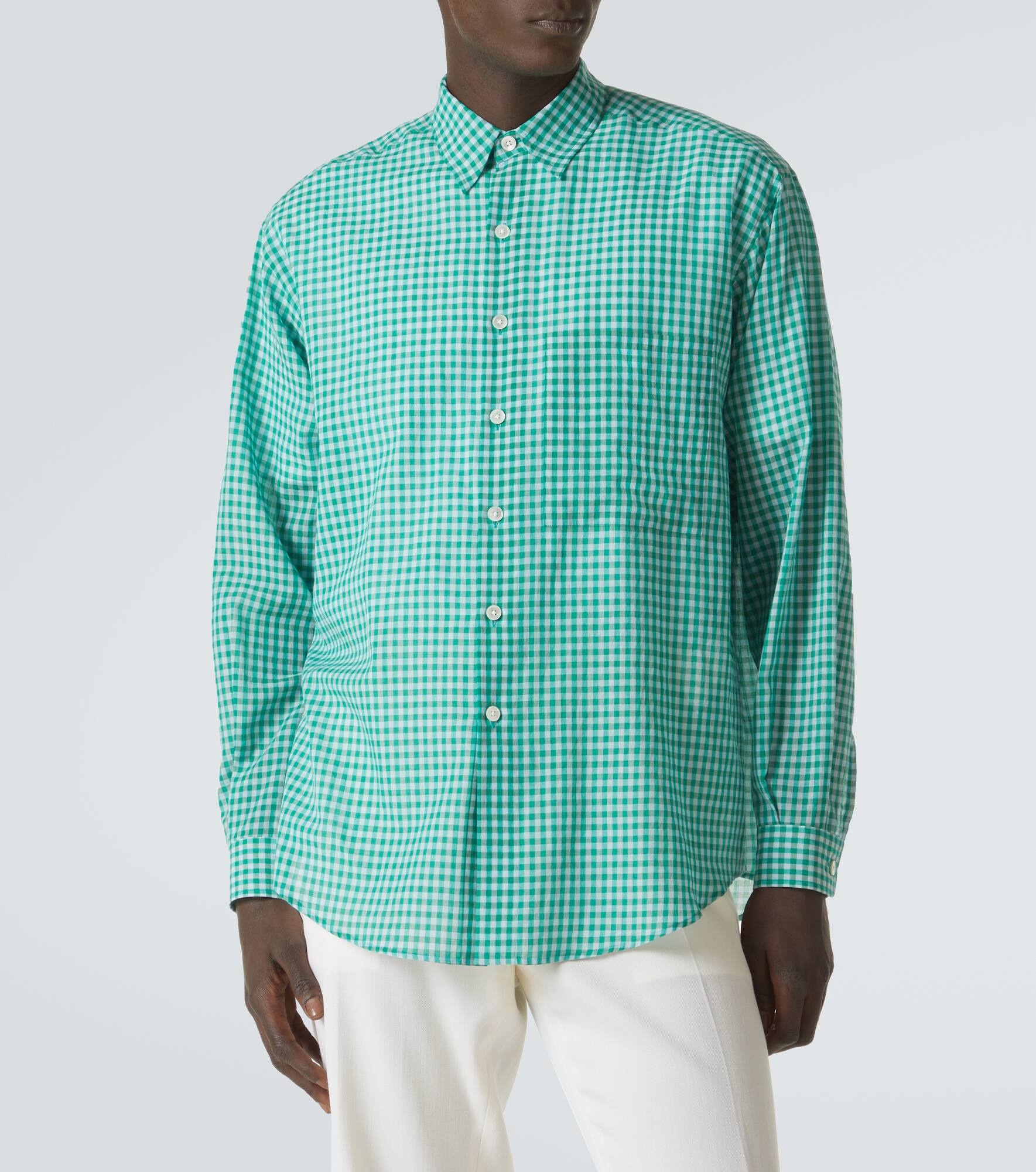 Gingham cotton shirt - 3