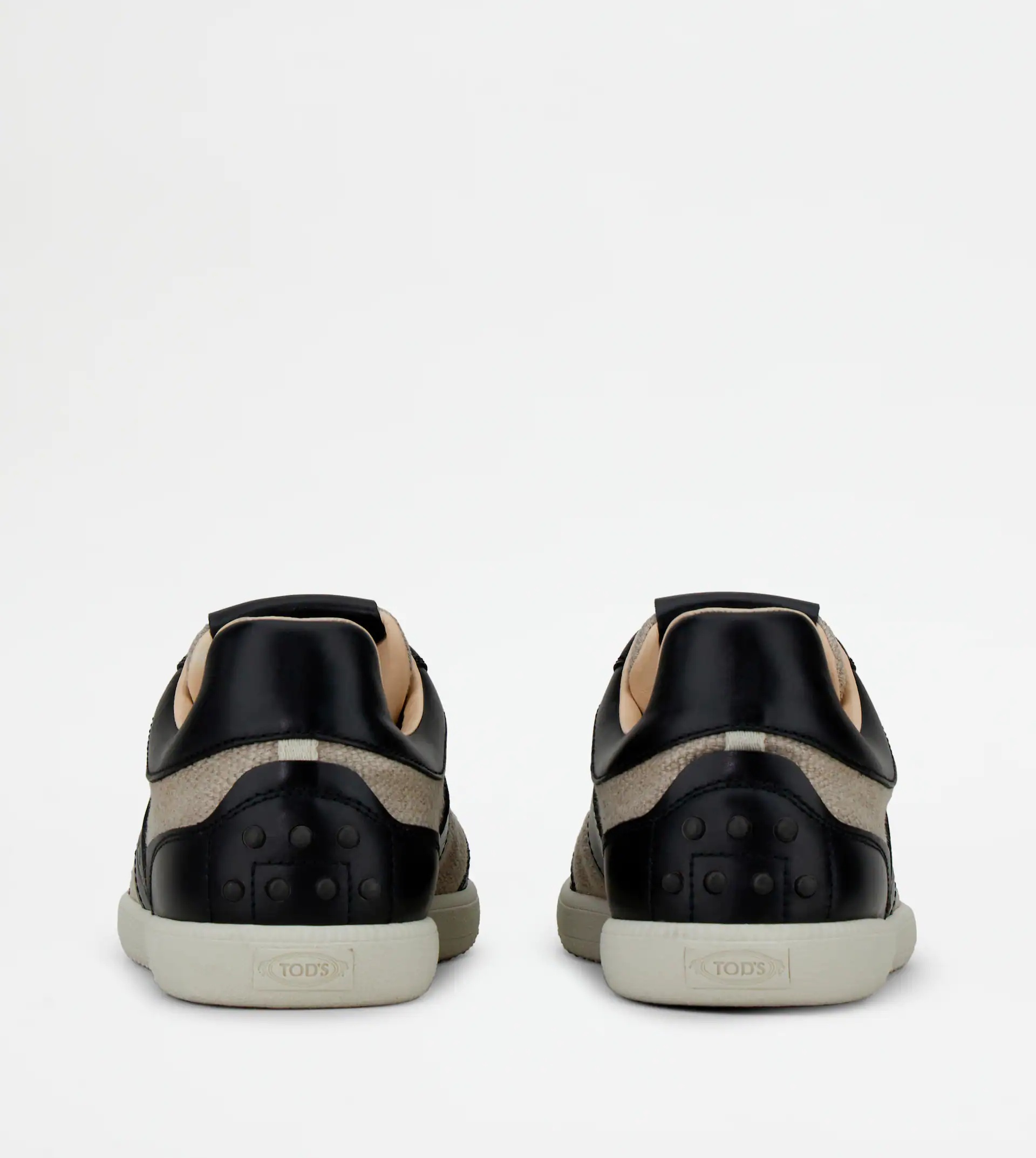 TOD'S TABS SNEAKERS IN LEATHER - BLACK - 2