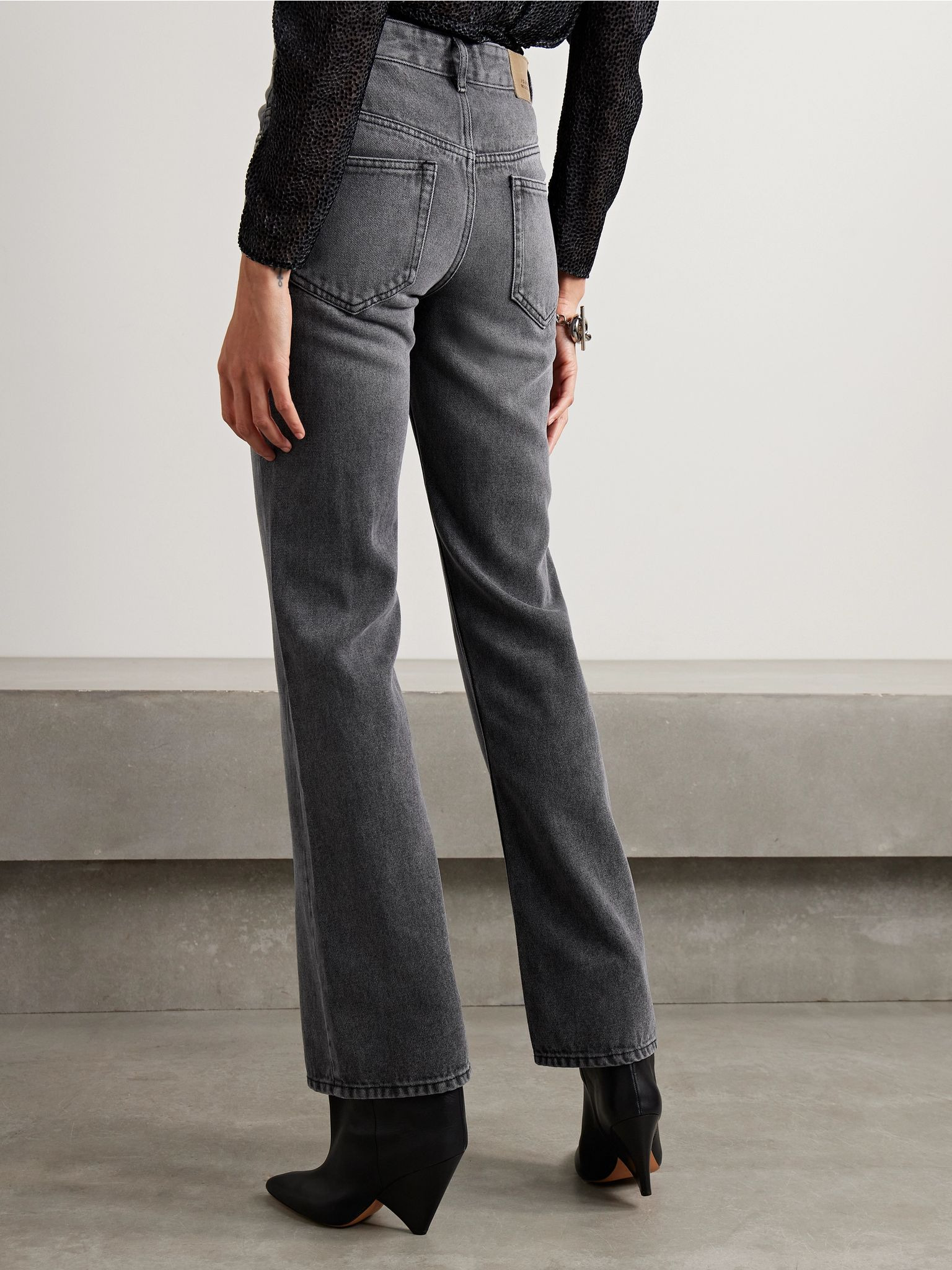 Belvira high-rise straight-leg jeans Gray - 4