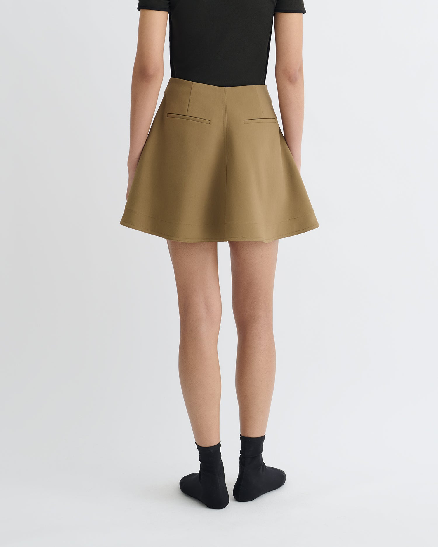 Tailored A-Line Mini Skirt - 5