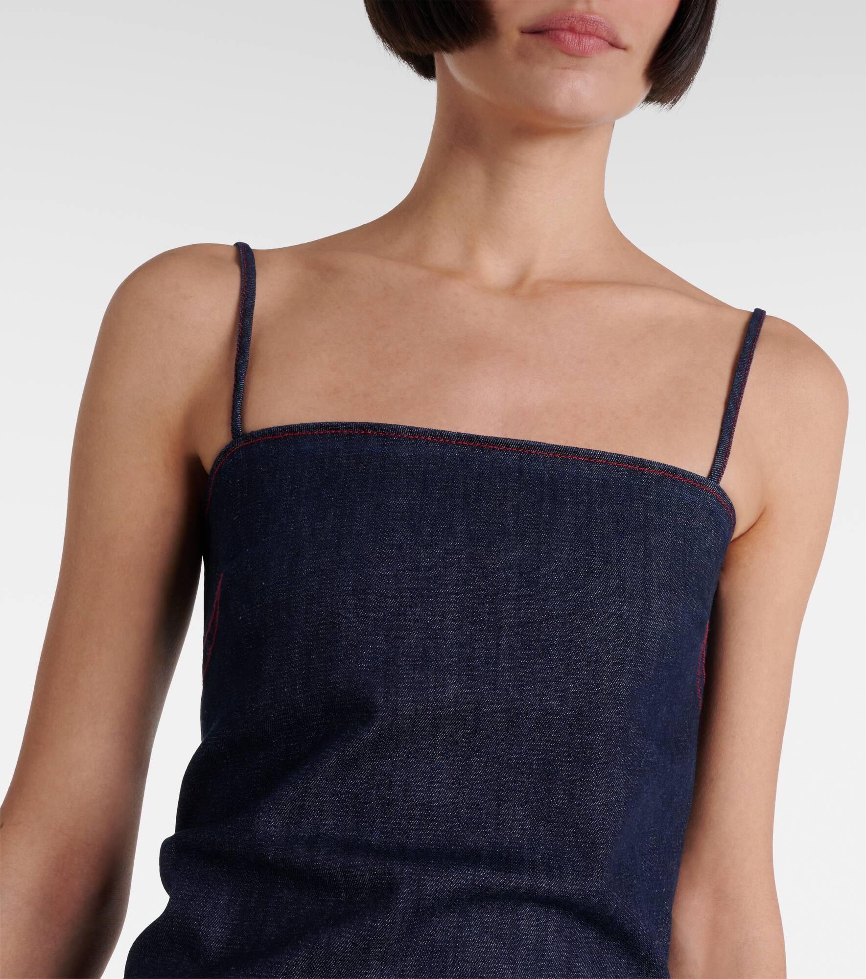 Denim midi dress - 4
