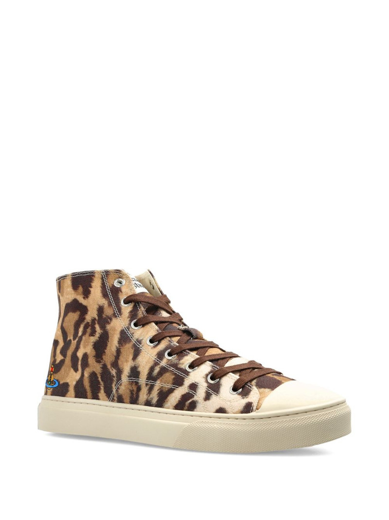 Vivienne Westwood Orb leopard sneakers outlook